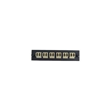 Cable Wholesale LGX Comp Adapter Plate featuring a Bank of 6 Duplex LC Conn in Beige for OM1 and OM2 applications 68F3-11160